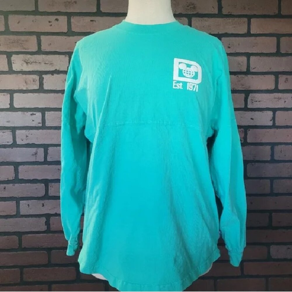 Disney Parks Walt Disney World Spirit Jersey Collection Aqua Seafoam Green Tee